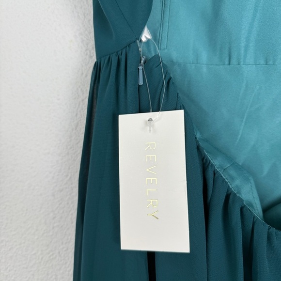 NEW Revelry Ainsley Chiffon Cut Out Back Maxi Formal Dress 14 - Picture 5 of 7